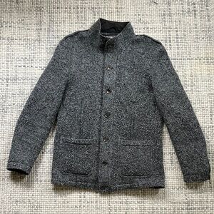 Blue de Gēnes Gray Wool Button-Up Jacket, LG